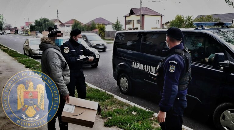 Protejarea populației împotriva infecțiilor Covid -19, prioritate pentru jandarmii dâmbovițeni
