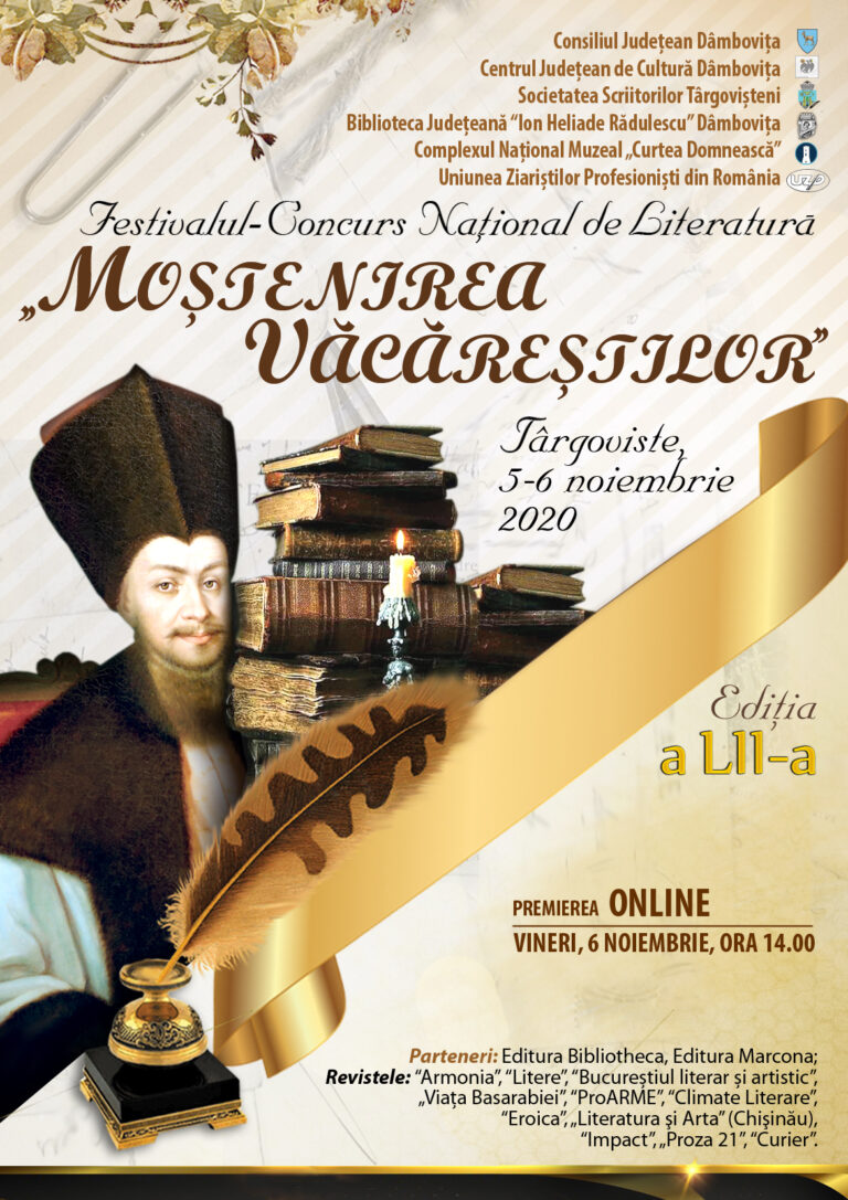 Trofeul Concursului Naţional de Literatură „Moştenirea Văcăreştilor”… pleacă în Republica Moldova