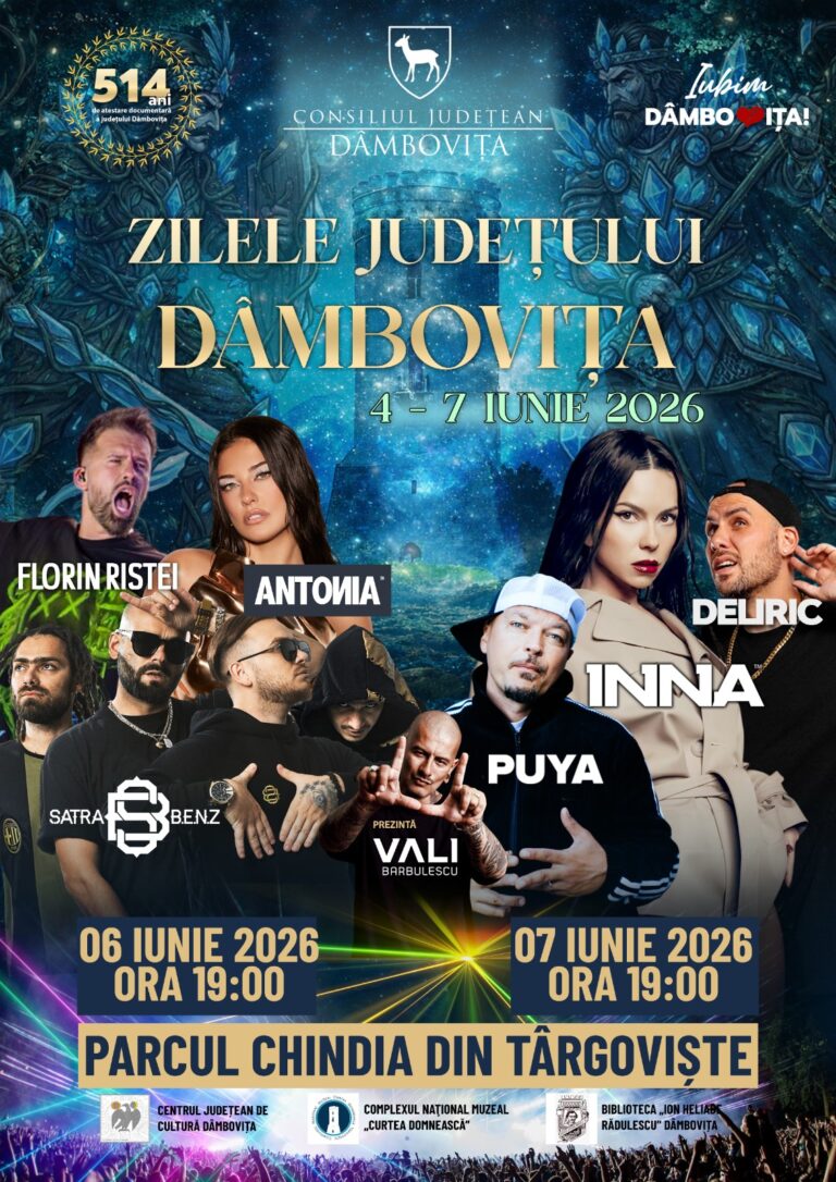 Zilele Județului Dâmbovița 2026 – Programul zilei de SÂMBĂTĂ